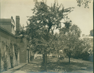 Exterior view of Emmerton House, rear piazza, Salem, Mass., undated