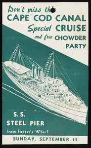 Special Cruise and Chowder Party flyer