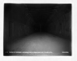 Washington St. subway looking north from south of Temple Place