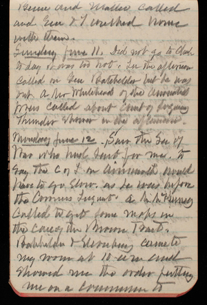 Thomas Lincoln Casey Notebook, May 1893-August 1893, 34, Bessie and Mattie called