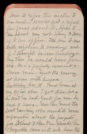 Thomas Lincoln Casey Notebook, October 1890-December 1890, 53, him to refer the matter to