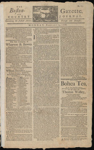 The Boston-Gazette, and Country Journal, 15 February 1768