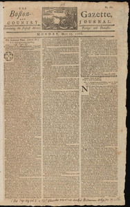 The Boston-Gazette, and Country Journal, 23 May 1768