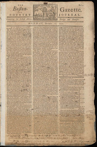 The Boston-Gazette, and Country Journal, 17 December 1770