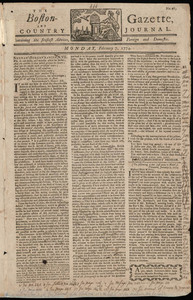 The Boston-Gazette, and Country Journal, 7 February 1774