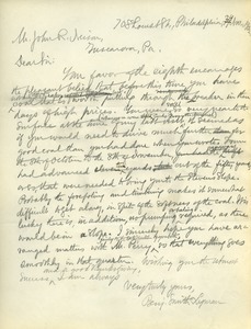 Letter from Benjamin Smith Lyman to John R. Neison