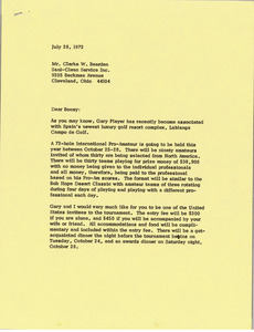 Letter from Mark H. McCormack to Clarke E. Bearden