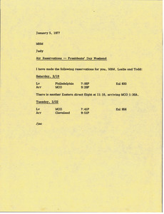 Memorandum from Judy A. Chilcote to Mark H. McCormack