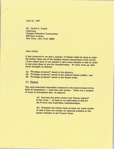 Letter from Mark H. McCormack to David R. Foster