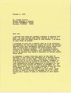 Letter from Mark H. McCormack to Joseph Carrico