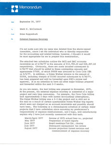 Memorandum from Brian Roggenburk to Mark H. McCormack