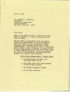 Letter from Mark H. McCormack to Richard Q. Armstrong