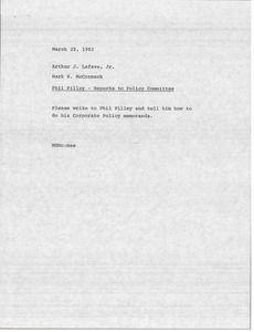 Memorandum from Mark H. McCormack to Arthur J. Lafave