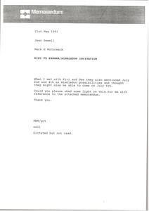 Fax from Mark H. McCormack to Jean Sewell