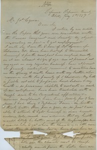 Letter from Sereno Lyman to Joseph Lyman