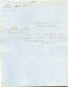 Letter from H. M. Simpson to Joseph Lyman