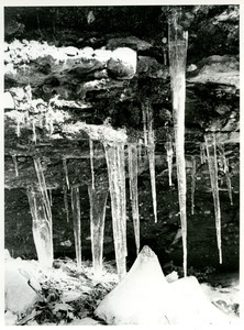 Icicles with stalagmite
