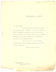 Letter from W. E. B. Du Bois to John Hurst