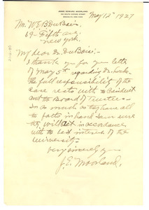 Letter from J. E. Moorland to W. E. B. Du Bois