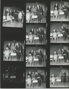 Contact sheet of award ceremony for the 1968 President't Trophy