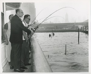 Fishing on boat ride