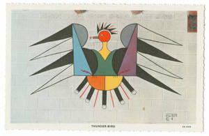 Wo Peen's Painting of the Thunder-Bird (Postcard)