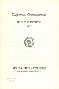 Springfield College Commencement Program (1955)
