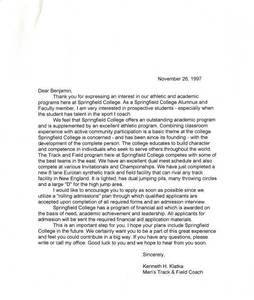 Recruitment Letter (1997)