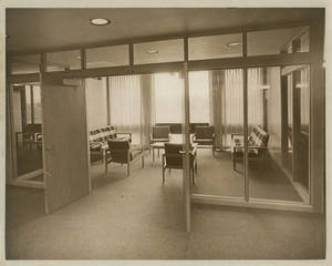 A room inside Babson Library