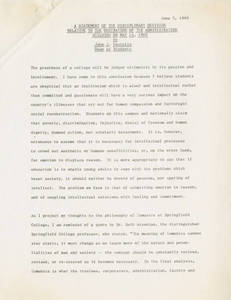 A Statement of the Disciplinary Decision Relative to the Occupation of the Administration Building on May 14, 1969