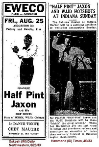 "Half-Pint" Jaxon and WJJD Hotshots at Indiana Sunday