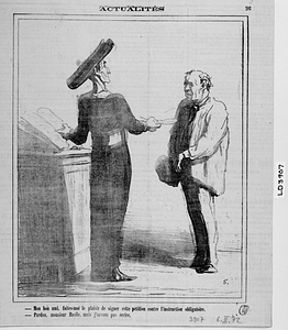 - Mon bon ami, faites-moi le plaisir de signer cette pétition contre l'instruction obligatoire. - Pardon, monsieur Basile, mais j'savons pas écrire.