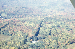Aerial oblique view of Carriage House on 14 October 1971.