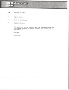 Memorandum from Mark H. McCormack to Hughes Norton