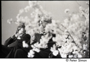 Speakers seated on the dais at the Martin Luther King memorial service