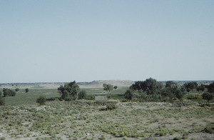 Soviet monument in landscape