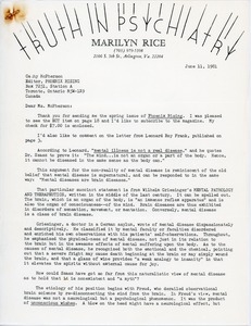 Letter from Marilyn Rice to Cathy McPherson