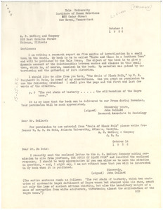 Letter from Elleen Irene Diggs to W. E. B. Du Bois
