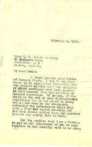 Letter from W. E. B. Du Bois to I. G. Hobart-Hampden