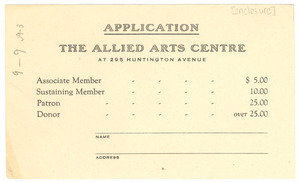 Allied Arts Centre application