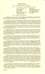Memorandum from Paul Robeson and Willard Uphaus to U.S. Members of the World Council for Peace