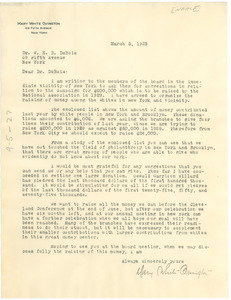 Letter from NAACP to W. E. B. Du Bois