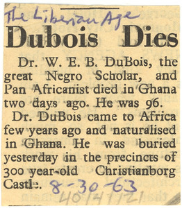 Dubois dies