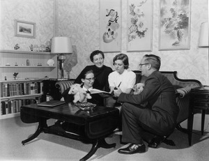 Jean Paul Mather at home with his family