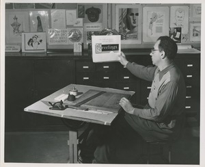 Man in art studio