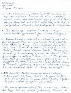 Rómulo Féx Menéndez oral history with Robert A. Potash: notes