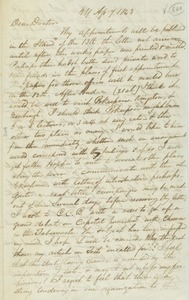 Letter from James S. Gibbons to Erasmus Darwin Hudson