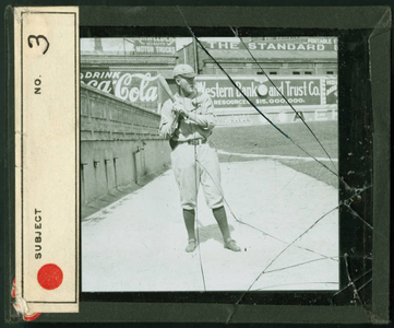Leslie Mann Baseball Lantern Slide, No. 3