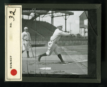 Leslie Mann Baseball Lantern Slide, No. 32