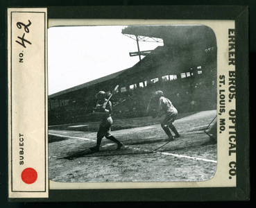 Leslie Mann Baseball Lantern Slide, No. 42